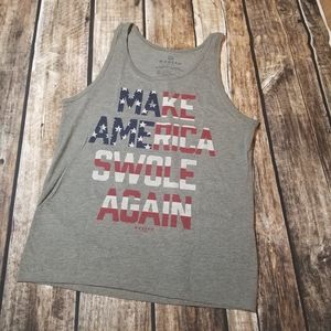 Mens Make America Swole Again tank small